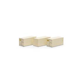 Ath27782 Athearn Ho Rtr 20ft Corrugated Container Ckru #2 3 Vehicles