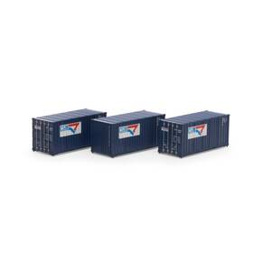 Ath27788 Athearn Ho Rtr 20ft Corrugated Container Cgtu #2 3 Vehicles