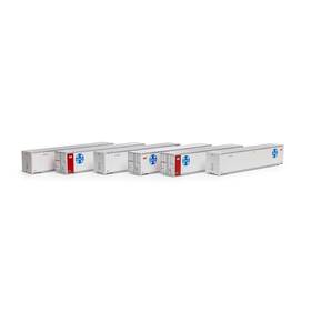Ath28018 Athearn Ho 48ft Container Sftu #1 6 Vehicles