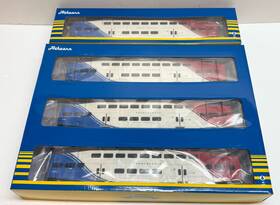 Ath29709 Athearn Ho Scale 4pcs Utah Frontrunner Bombardier Set 3x Coaches 1x Cabcar 108 Commuter