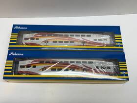 Ath29713 Athearn 2pk Ho Scale New Mexico Rail Runner Bombardier Cab And Coach Car Lot -