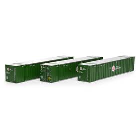 Ath40124 Athearn Ho Rtr 53ft Stoughton Containers Hub Group #1 3 Vehicles
