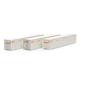 Ath40131 Athearn Ho Rtr 53ft Stoughton Containers Optimodal # 2 3 Vehicles
