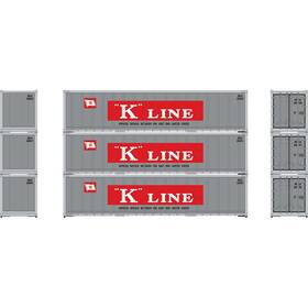 Ath63394 Athearn Ho 40ft Smooth Side Containers Kklu #2 3 Vehicles Ath63394 Athearn Ho 40ft Smooth Side Containers Kklu #2 3 Vehicles