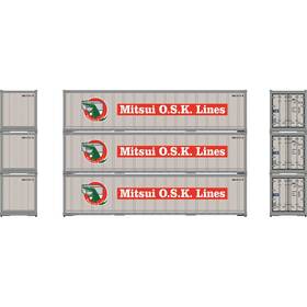 Ath63396 Athearn Ho 40ft Smooth Side Containers Molu #2 3 Vehicles
