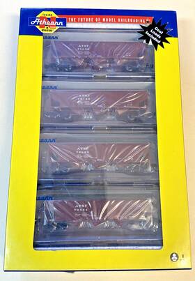 Ath6559 Athearn 40ft 3 Bay Offset Hopper 4 Pack Inch Atsf Brand New Free Us Ship