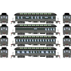 Ath84842 Athearn Nib Ho Union Pacific Overland Set Rpo Combine Coach Business Car