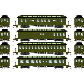 Ath84857 Athearn Nib Ho Great Northern Overland Set Rpo Combine Coach Business Car