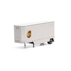 Ath90210 Athearn Ho Rtr 28ft Drop Sill Trailer Ups With Shield #293734 Vehicles
