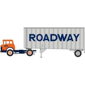 Ath90988 Athearn Ho Rtr Ford C/28ft Trailer Roadway #1 Vehicles