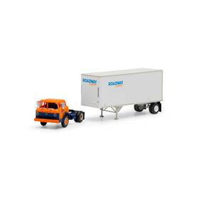 Ath90989 Athearn Ho Rtr Ford C/28ft Trailer Roadway #2 Vehicles