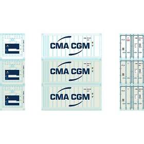 Ath28883 Athearn Ho Rtr 20foot Reefer Container Cma Cgm 3 Vehicles Ath28883 Athearn Ho Rtr 20foot Reefer Container Cma Cgm 3 Vehicles