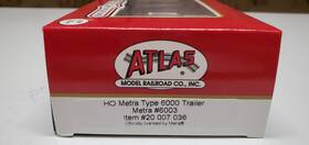 20-007-036 Atlas 20007036 Metra Chicago Coach #6003 Commuter Car 6000 Trailer #20-007-036 Ho Scale
