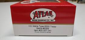 20007041 Atlas Metra Chicago Coach #6069 6000 Trailer Commuter #20007041 Ho Scale