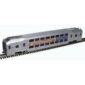 20007479 Atlas Ho Lighted Multi Level Commuter Car Nj Transit Nalaxone Banner Toilet