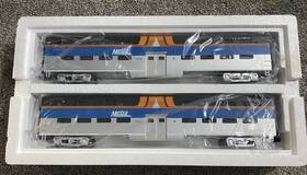 3001667 Atlas O Scale Premier Metra 70 Gallery Bi Level 2 Car Set Mth Last One