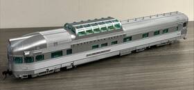 3002158-1 Atlas O Scale #3002158-1 Dome-lounge-observation Car Zephyr Inch Silver Sky