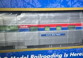 3007015-1 Atlas O-scale Amtrak 21 Inch Aluminum Dome Chair Car #9453 Silver Ranch 3-rail