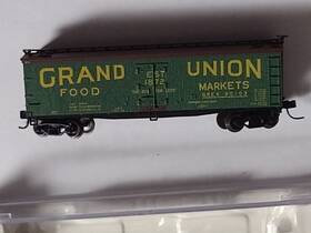 90103 Atlas 41407 N Scale Trains Grand Union 40ft Woodside Reefer Car #90103 Item #41407 Nib