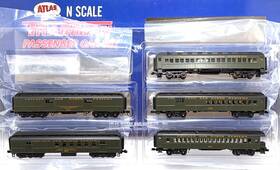 50003827 Atlas N Trainman 60ft Passenger Car Set 5-pk Chicago And North Western Cnw 50003827 Atlas N Trainman 60ft Passenger Car Set 5-pk Chicago And North Western Cnw