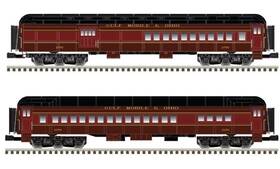 3007045-1 Atlas Premier 3007045 Gulf Mobile &ohio 70 Heavyweight Combine/diner Set O-scale