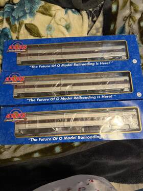 6215e Atlaso Atlas O-scale Mbta Passenger Coach Set With Cab Car 3 Rail