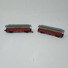 0001-04001b Bachmann N Scale Central Pacific Rr Passenger Coach And Combine Cars