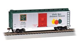 Bachmann 022899160245 Trains - Ps1 40 Box Car North Pole Ornament Artisans Ho Scale