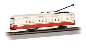 Bachmann 022899605142 60514 Ho Scale Pcc Streetcar Red And Cream Dc - Dcc Ready