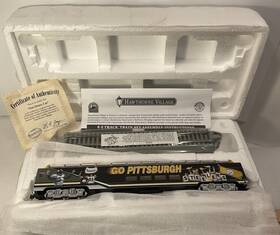 14-07892-007 Bachmann Hawthorne Village Nfl Pittsburgh Steelers Fan Dome Car With Tracks And Coa New