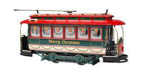 25129 Bachmann Bachmann-closed Streetcar - Standard Dc Spectrum R Merry Christmas Green