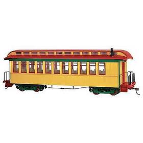 26203 Bachmann On30 Unlettered Yellow And Red Coach/observation Car Ln/box