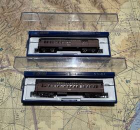 Bachmann 5711 N Scale Pennsylvania Prr Combine And Coach Lighted Passenger Cars