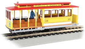 60538 Bachmann Trains Cable Car With Grip Man Yellow And Red Ho Scale