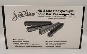 89340 Bachmann Set Of 4 B&o Ho Scale Heavyweight Passenger Train Cars - Spectrum New