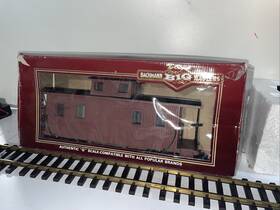 93870 Bachmann Big Haulers Painted Unlettered Red 8 Wheel Wood Caboose