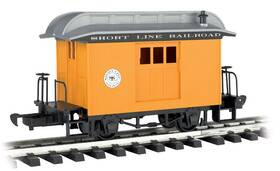 97096 Bachmann Lil Big Hauler G Gauge Short Line Baggage Car Yellow Nib