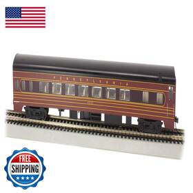 Bachmann B07w8z154m Trains - 85 Smooth-side Coach Car Lighted Interior Prr 4263 Fleet
