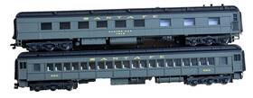 89142 Bachmann Spectrum 89144 2 Ho Santa Fe Green Diner And Coach - Free Ship