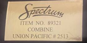 89321 Bachmann Spectrum Ho #89321 Combine Union Pacific #2513 With Box