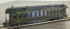 B350109 Blackstone Models Hon3 Scale #b350109 D&rgw Open Platform Passenger Coach #304