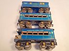 X6309 Bluebird American Flyer Passenger Cars Litho Blue Pcs Prewar