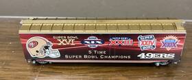14-27895-016 Bradford Exchange Hawthorne Village Sanfrancisco 49ers 5 Time Super Champions Box Car No Coa