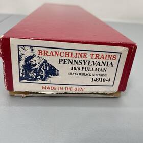 14910-4 Branchline Vintage Ho Pennsylvania 10/6 Pullman Train Passenger Car Kit