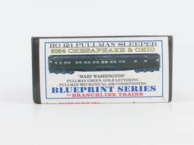 5354 Branchline Ho Scale C&o Chesapeake And Ohio 12-1 Sleeper Passenger Car Kit