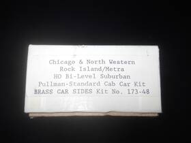 173-48 Brass Car Sides Ho Side Kit C&nw/rock Island/metra Bi-level Suburban Pullman-standard Cab