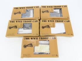 197-9702 Cannonball Car Shop Ho The Wwii Troop Sleeper And Kitchen Passenger Kits 5-pk