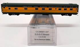 6561-03 Centralia Car Shops N Scale C&nw 6-6-4 Sleeper American Buffalo