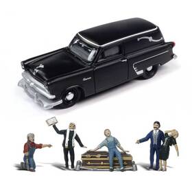 Cmw30634 Classic Metal Works Wsa1868 Cmw 1/87 Ho Scale 1953 Ford Hearse Station Wagon Woodland Scenics Figures Combo