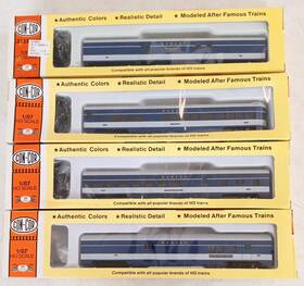 000-01020v Con-cor Ho Wabash By Passenger Set Of 4 Bluebird Theme Rare Complete Mib Unused